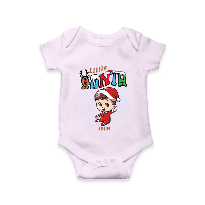 Little Santa - Adorable Baby Romper For Christmas - LILAC - 0 - 3 Months Old (Chest 16")