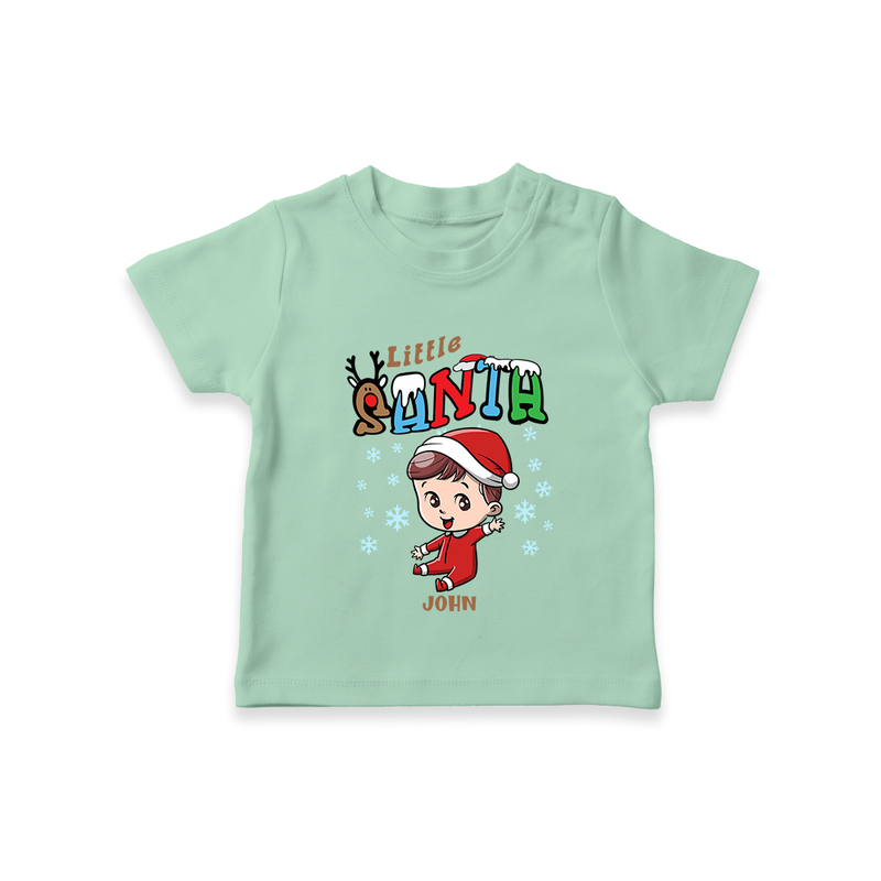 Little Santa - Adorable Kids T-Shirt For Christmas - MINT GREEN - 0-5 Months Old (Chest 17")