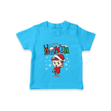 Little Santa - Adorable Kids T-Shirt For Christmas - SKY BLUE - 0-5 Months Old (Chest 17")