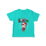 Little Santa - Adorable Kids T-Shirt For Christmas - TEAL - 0-5 Months Old (Chest 17")