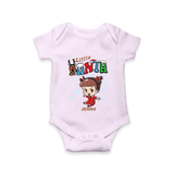 Little Santa - Custom-made Baby Romper For Christmas - LILAC - 0 - 3 Months Old (Chest 16")