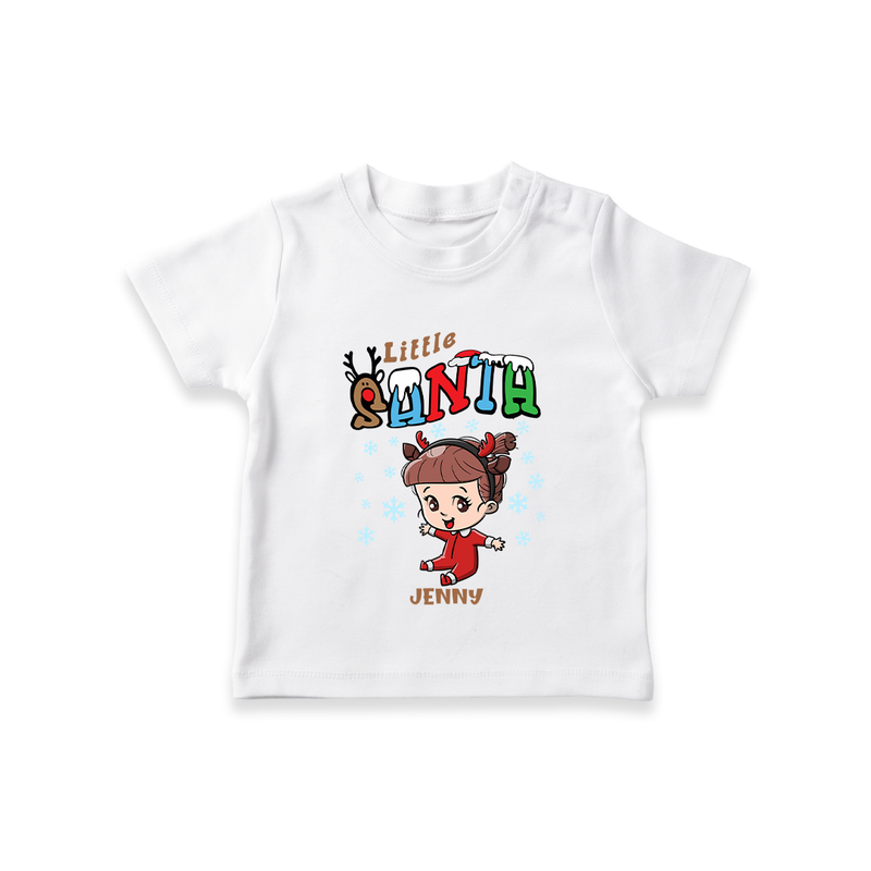 Little Santa - Custom-made Kids T-Shirt For Christmas - WHITE - 0-5 Months Old (Chest 17")