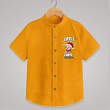 Little' Santa - Customized Shirt For Kids With Name - CHROME YELLOW - 0 - 6 Months Old (Chest 23")