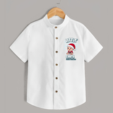 Little' Santa - Customized Shirt For Kids With Name - WHITE - 0 - 6 Months Old (Chest 23")