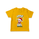 Little' Santa - Customized T-Shirt For Kids With Name - CHROME YELLOW - 0-5 Months Old (Chest 17")