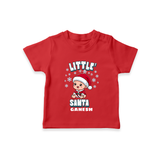 Little Santa –   Christmas T-Shirt - RED - 0-5 Months Old (Chest 17")
