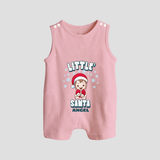 Little' Santa - Personalized Romper Suit For Kids - BABY PINK - 0 - 5 Months Old (Chest 18")