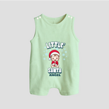 Little' Santa - Personalized Romper Suit For Kids - MINT GREEN - 0 - 5 Months Old (Chest 18")