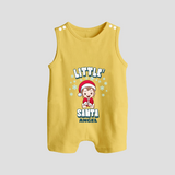 Little' Santa - Personalized Romper Suit For Kids - PASTEL YELLOW - 0 - 5 Months Old (Chest 18")