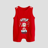 Little' Santa - Personalized Romper Suit For Kids - RED - 0 - 5 Months Old (Chest 18")