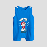 Little' Santa - Personalized Romper Suit For Kids - ROYAL BLUE - 0 - 5 Months Old (Chest 18")