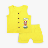 Little' Santa - Personalized Jabla Set For Kids - YELLOW - 0 - 3 Months Old (Chest 9.8")