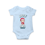 Little' Santa - Personalized Romper For Babies - BABY BLUE - 0 - 3 Months Old (Chest 16")