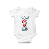 Little' Santa - Personalized Romper For Babies - WHITE - 0 - 3 Months Old (Chest 16")