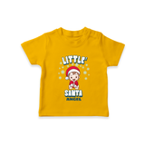 Little' Santa - Personalized T-Shirt For Kids - CHROME YELLOW - 0-5 Months Old (Chest 17")