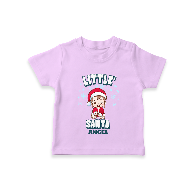 Little' Santa - Personalized T-Shirt For Kids - LILAC - 0-5 Months Old (Chest 17")