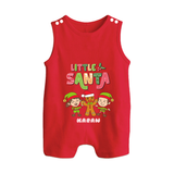 Little Santa & Friends |Custom   Romper Suit - RED - 0 - 5 Months Old (Chest 18")