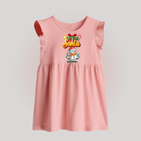 Little' Santa - Personalized Baby Frock For Your Little One - BABY PINK - 0 - 3 Months Old (Chest 17")