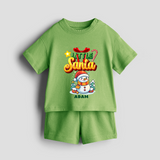 Little' Santa - Personalized Co-ord Set For Your Little One - KIWI GREEN - 0-5 months old  (Chest 18")