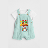 Little' Santa - Personalized Dungaree Set For Your Little One - ARCTIC BLUE - 0 - 5 Months Old (Chest 18")