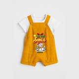 Little' Santa - Personalized Dungaree Set For Your Little One - CHROME YELLOW - 0 - 5 Months Old (Chest 18")