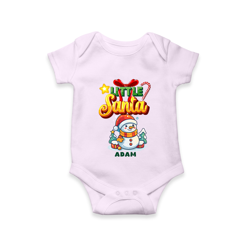 Little' Santa - Personalized Romper For Your Little One - LILAC - 0 - 3 Months Old (Chest 16")