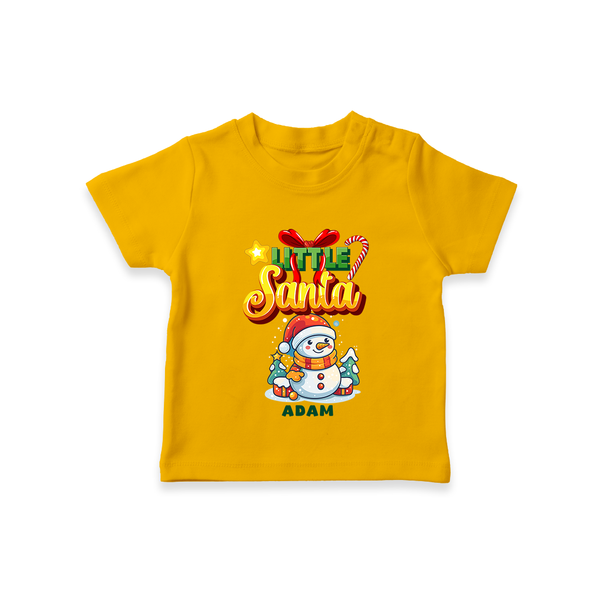 Little' Santa - Personalized T-Shirt For Your Little One - CHROME YELLOW - 0-5 Months Old (Chest 17")