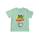 Little' Santa - Personalized T-Shirt For Your Little One - MINT GREEN - 0-5 Months Old (Chest 17")