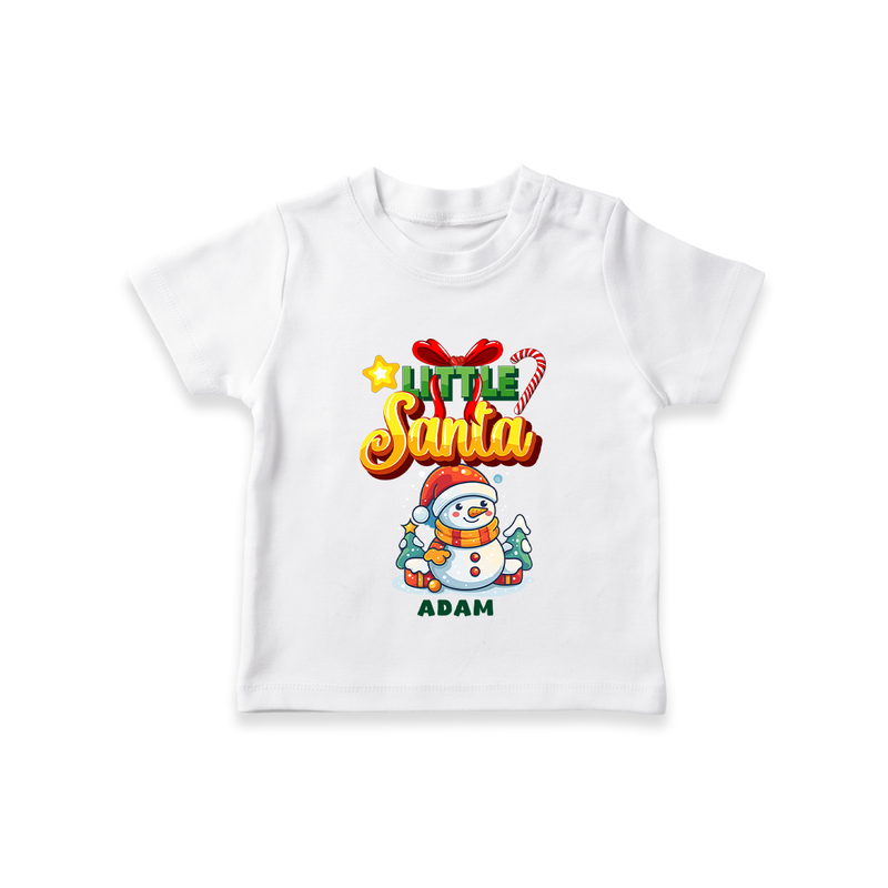 Little' Santa - Personalized T-Shirt For Your Little One - WHITE - 0-5 Months Old (Chest 17")