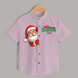 Merry Christmas -Special Edition Customized Shirts For kids - PINK - 0 - 6 Months Old (Chest 23")