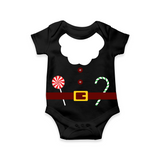 Christmas Special Edition - Customized Baby Rompers - BLACK - 0 - 3 Months Old (Chest 16")