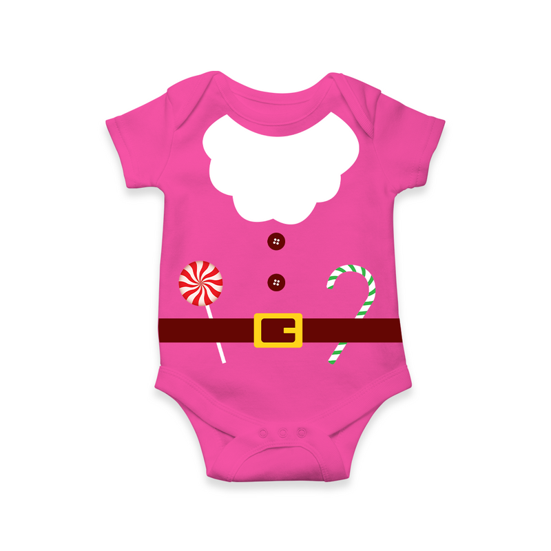 Christmas Special Edition - Customized Baby Rompers - HOTPINK - 0 - 3 Months Old (Chest 16")