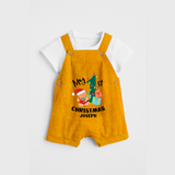 My 1st Christmas - Personalized Kids Dungaree Set For Christmas - CHROME YELLOW - 0 - 5 Months Old (Chest 18")