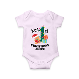 My 1st Christmas - Personalized Baby Romper For Christmas - LILAC - 0 - 3 Months Old (Chest 16")