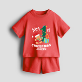 My 1st Christmas - Personalized Kids Co-ord Set For Christmas - RED - 0-5 months old  (Chest 18")