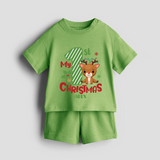 My 1st Christmas - Customized Co-ord Set For Christmas - KIWI GREEN - 0-5 months old  (Chest 18")