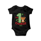 My 1st Christmas - Customized Romper For Christmas - BLACK - 0 - 3 Months Old (Chest 16")