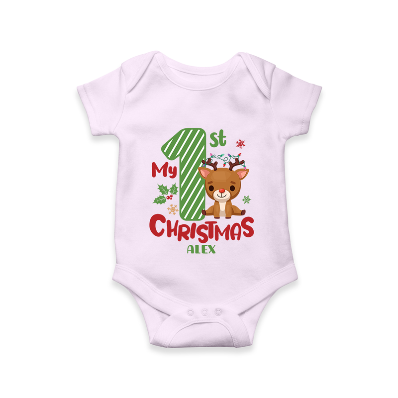 My 1st Christmas - Customized Romper For Christmas - LILAC - 0 - 3 Months Old (Chest 16")