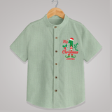 My 1st Christmas - Custom-made Shirt For Christmas - MINT GREEN - 0 - 6 Months Old (Chest 23")