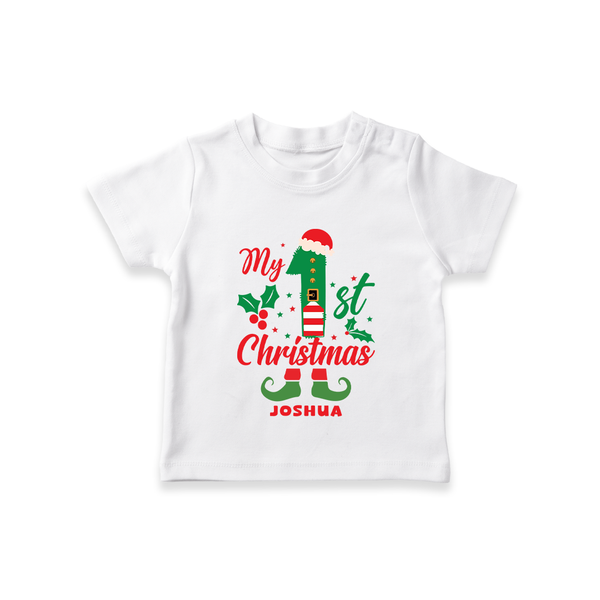 My 1st Christmas - Custom-made T-Shirt For Christmas - WHITE - 0-5 Months Old (Chest 17")