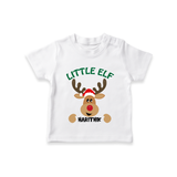 Little Elf – Personalized   T-Shirt - WHITE - 0-5 Months Old (Chest 17")