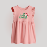 "Merry Christmas" - Christmas Themed Baby Frock With Customized name - BABY PINK - 0 - 3 Months Old (Chest 17")