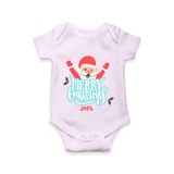 "Merry Christmas, Christmas Vibes" - Christmas Themed Kids Romper With Customized name - LILAC - 0 - 3 Months Old (Chest 16")