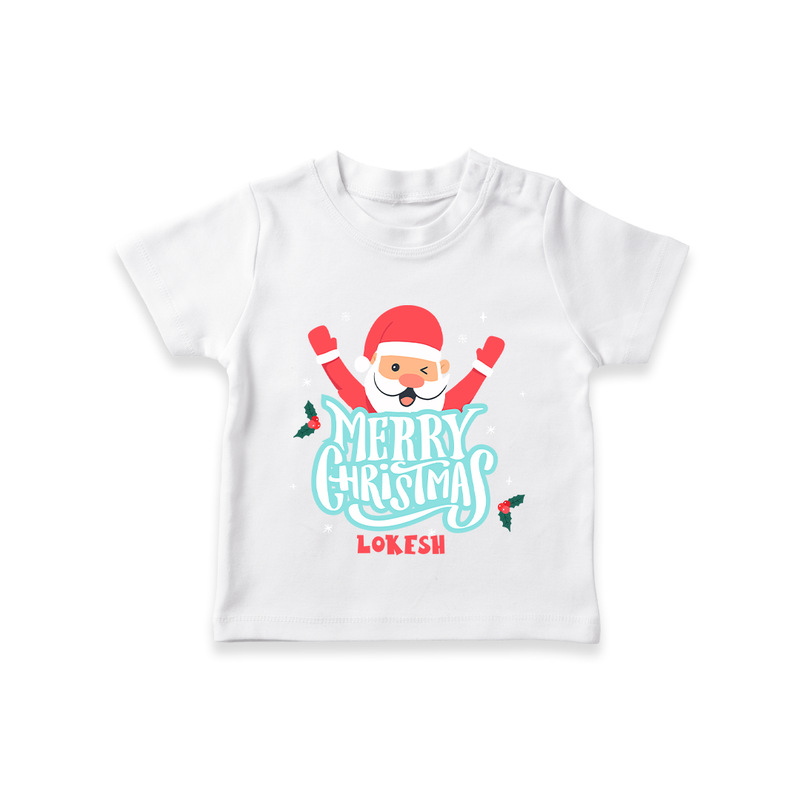 Merry Christmas |Custom   T-Shirt - WHITE - 0-5 Months Old (Chest 17")