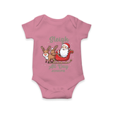 "Sleigh All Day " - Christmas Themed Kids Romper With Customized name - ONION - 0 - 3 Months Old (Chest 16")