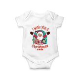 I Wish You a Merry Christmas Santa Party – Personalized Baby Romper - WHITE - New Born (Chest 14")
