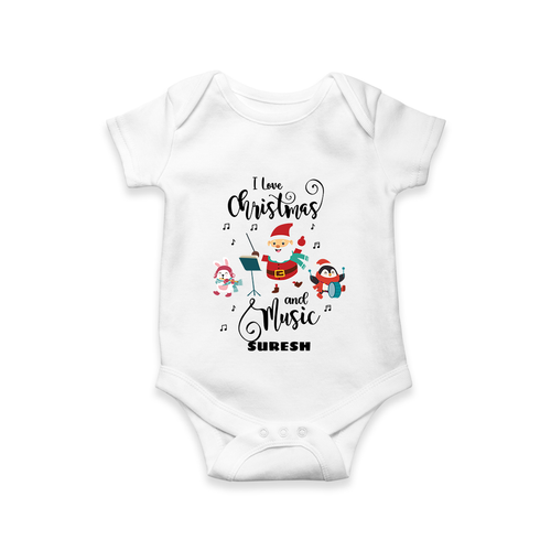 I love Christmas and Music – Personalized Baby Romper