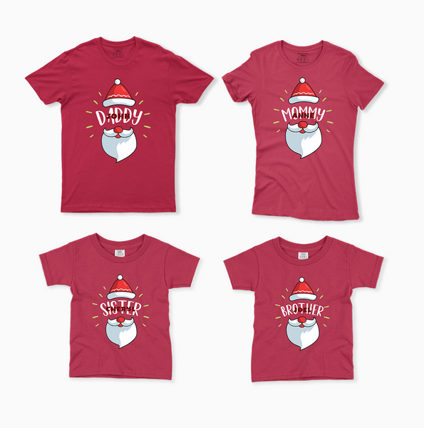 Christmas Santa Themed Family Combo T-Shirt