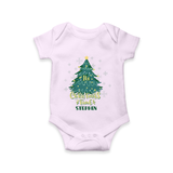 "Its Christmas Time" - Christmas Themed Kids Romper With Customized name - LILAC - 0 - 3 Months Old (Chest 16")