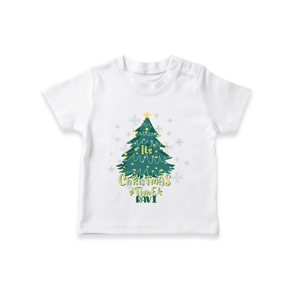 Christmas Time – Personalized   T-Shirt - WHITE - 0-5 Months Old (Chest 17")